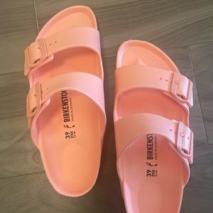 Birkenstock Arizona Essentials, coral peach, never worn